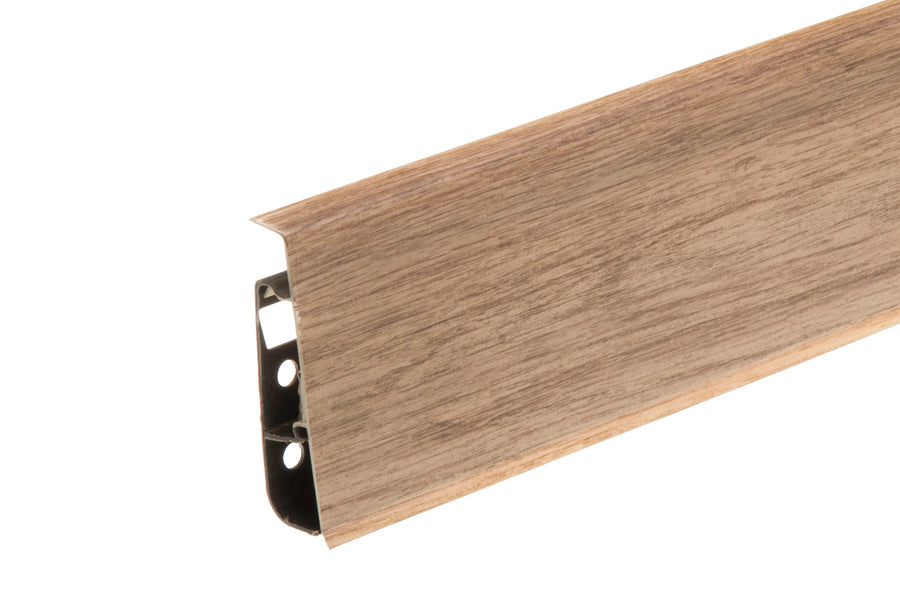 premium PVC wall skirting 75 mm with wood style finish