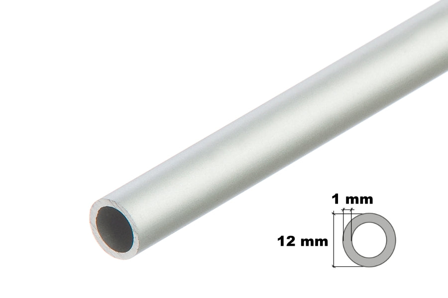 aluminium round pipe cut to 1m length