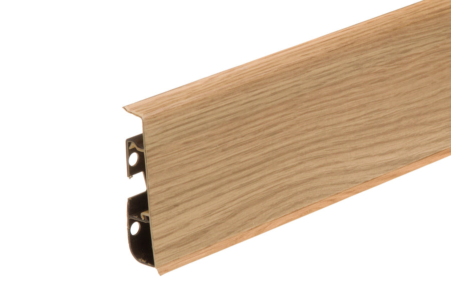 PVC skirting board high profile wood effect for offices