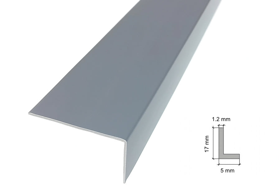 Equal and Unequal Dark Grey PVC Corner Angle Trim – Plastic