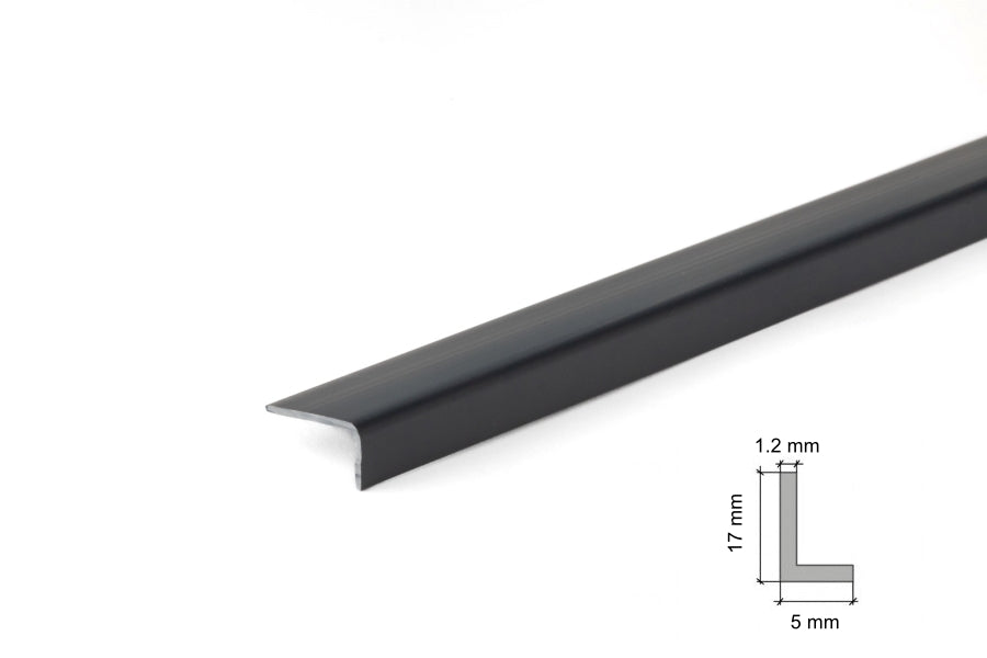 17x5 Plastic Corner Trim – Anthracite PVC Angle 90 Degree