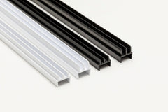 clip-on vivarium glass runners double track black