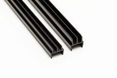 4mm sliding glass runners clip-on black finish