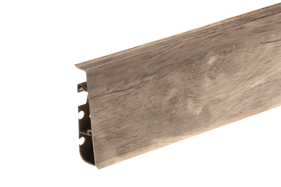 75 mm wood effect PVC baseboard moisture resistant