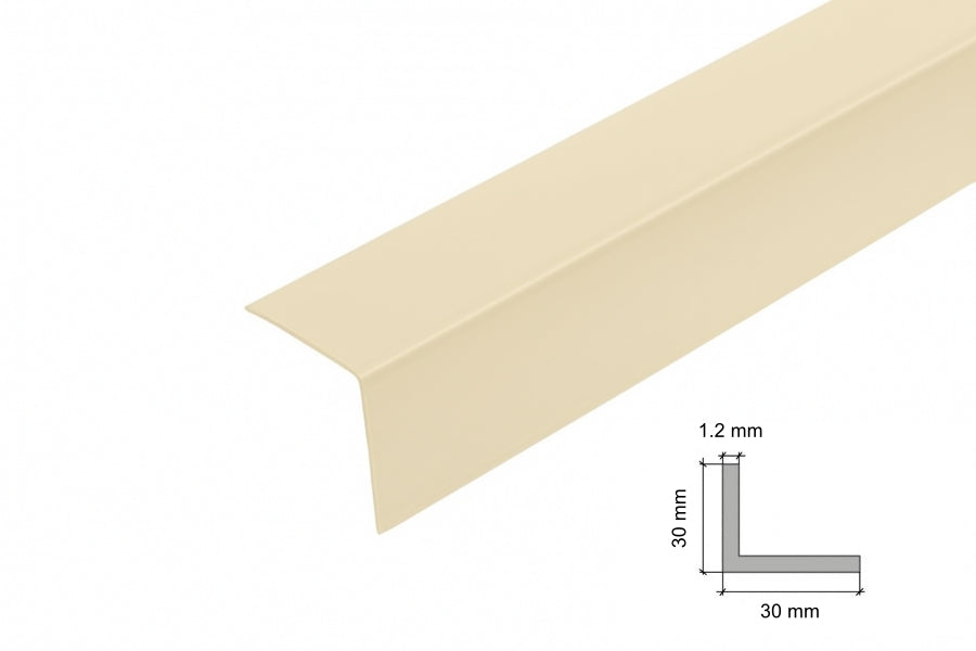 Ivory PVC Corner Angle Trim – Internal Corner Plastic Moulding