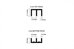 PVC double groove glass track for vivariums