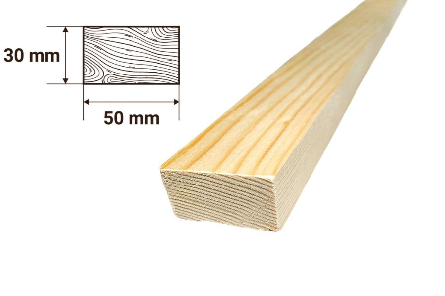 Planed wooden timber beam – 1m & 2.4m PSE strip