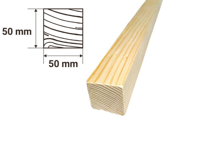 Planed wooden timber beam – pine strip smooth finish