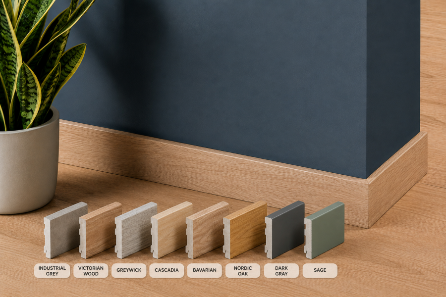 various colours skirting boards