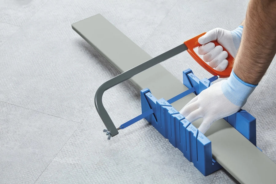 Wall protection skirting board at floor level