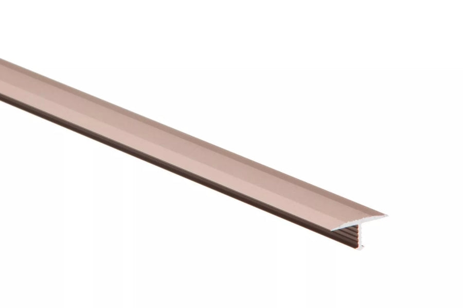 T bar door threshold – champagne aluminium 1m strip