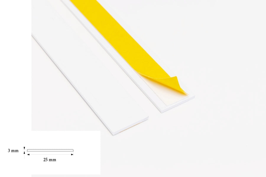 Pressing trim firmly for strong adhesion