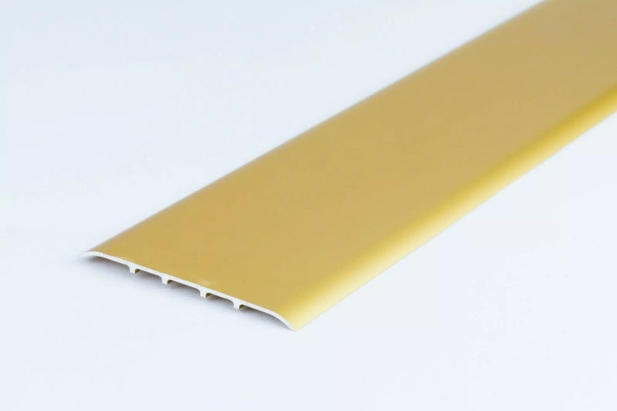 Aluminium door threshold strip 80mm x 930mm gold invisible fix anodised