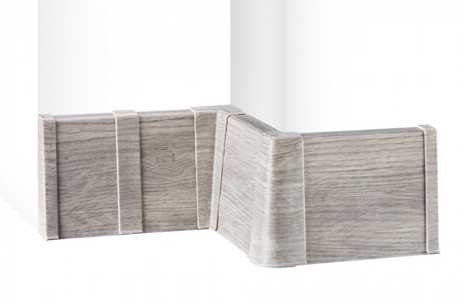 decorative PVC baseboard 75 mm with 12 colour options