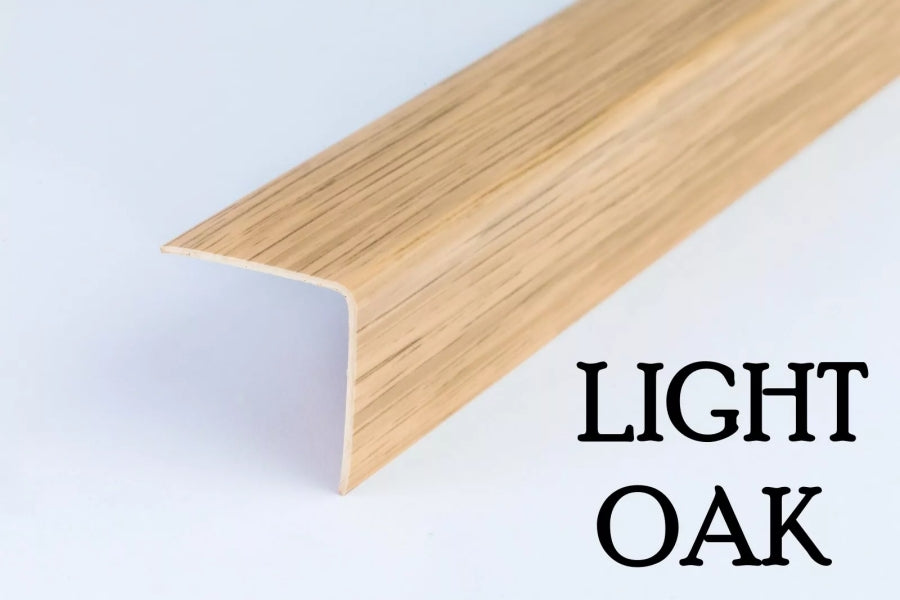 Wood Effect PVC Corner Angle Trim  Light Oak 1m