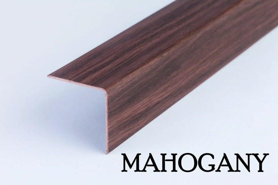 Wood Effect PVC Corner Angle Trim - mahogany