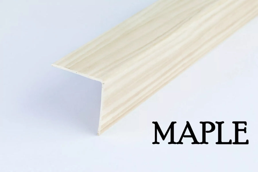 Wood Effect PVC Corner Angle Trim – Maple Finish 1m