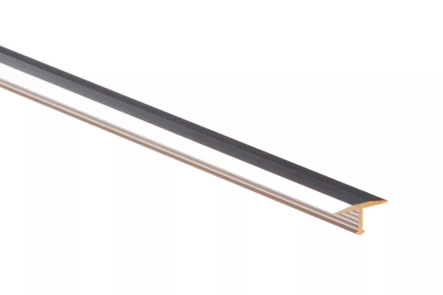 T bar door threshold – polished silver 1 metre trim