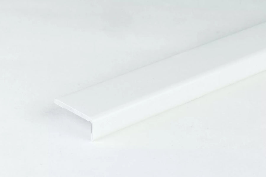 White self adhesive floor trim wood effect – smooth finish, 1m & 2m

