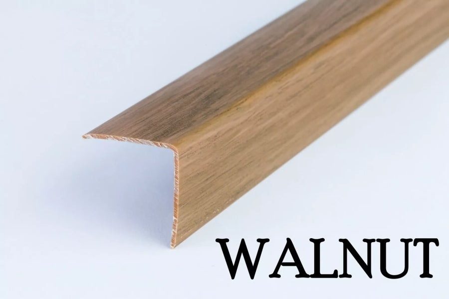 Wood Effect PVC Corner Angle Trim – Walnut Colour 1m