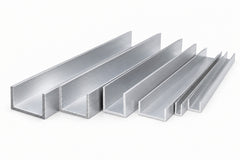 aluminium u channel cross section showing inside gap