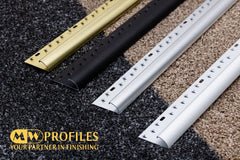 slimline aluminium threshold bar for carpet to tile