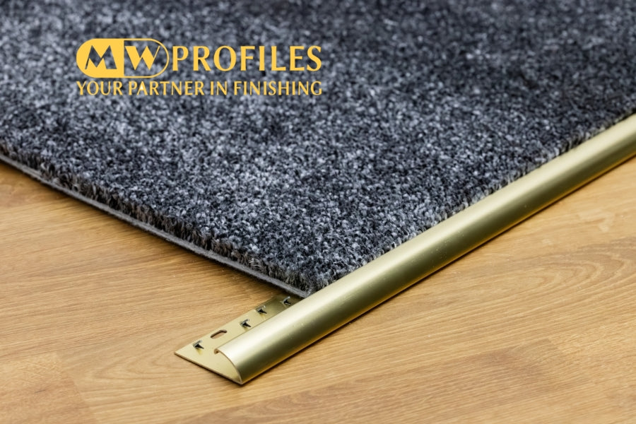 aluminium step edging profile silver gold black options