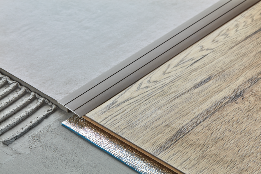 Aluminium door threshold strip 38mm x 900mm – self adhesive anodised