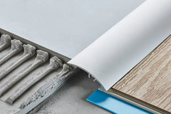 Aluminium door threshold strip anodised silver 930mm length