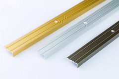 anodised aluminium stair nosing 25×10 mm silver