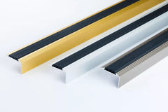 aluminium stair edging anti-slip rubber insert 46×30