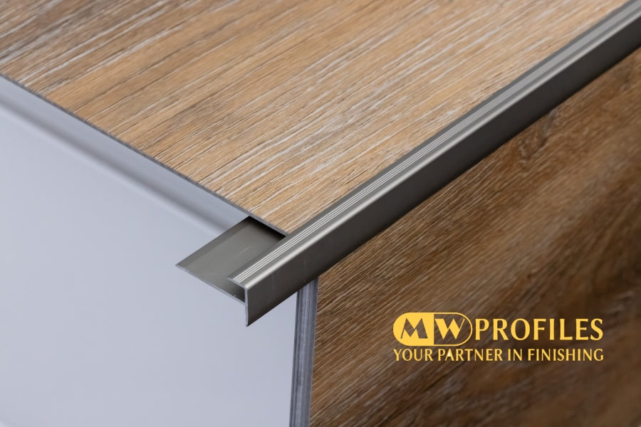 anodised aluminium stair nosing outer edge profile F5