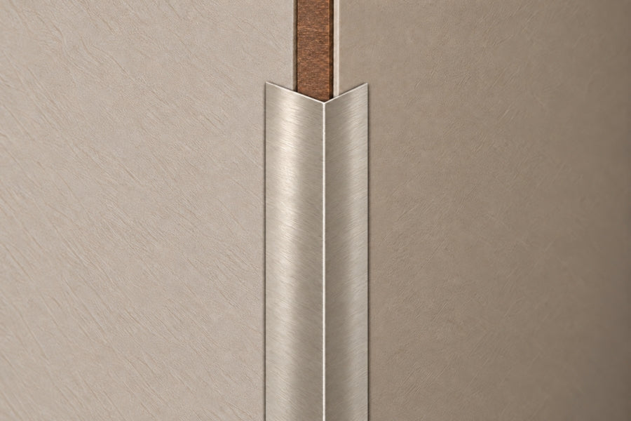 grey aluminium angle trim brushed metallic grey 1m L profile