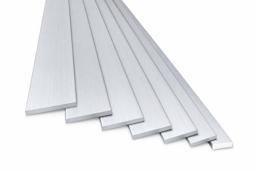 silver aluminium flat bar 20x2 mm flat trim