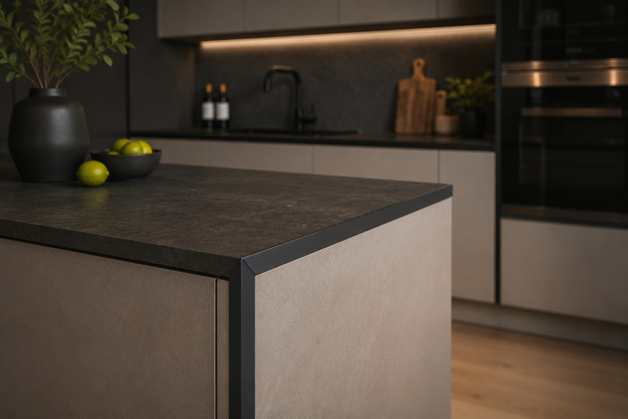 RAL 7016 anthracite grey colour swatch for PVC and aluminium trims
