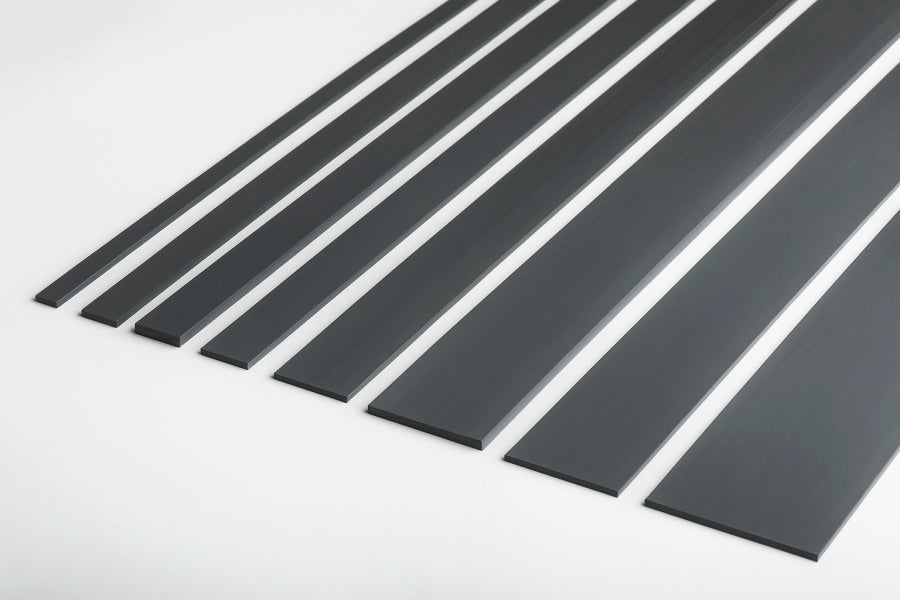 PVC plastic flat bar 1 Metre & 2.50 Metres Length antracite