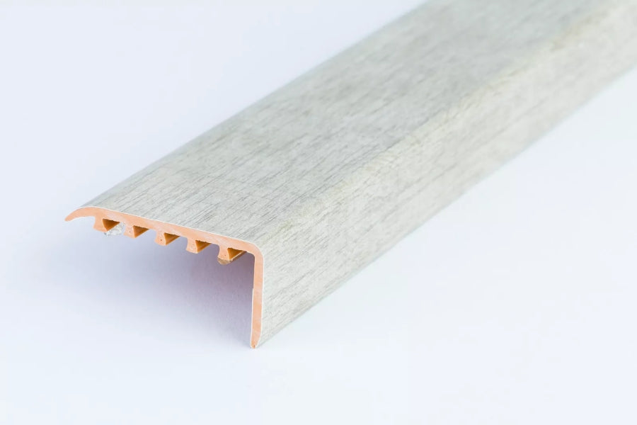 wood effect uPVC stair edging anti-slip