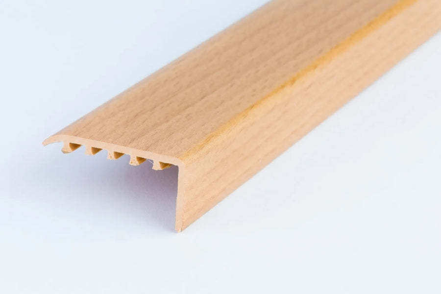 realistic wood grain uPVC step nosing
