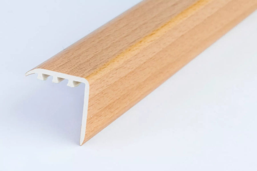 PVC stair trim 30×30 mm walnut effect