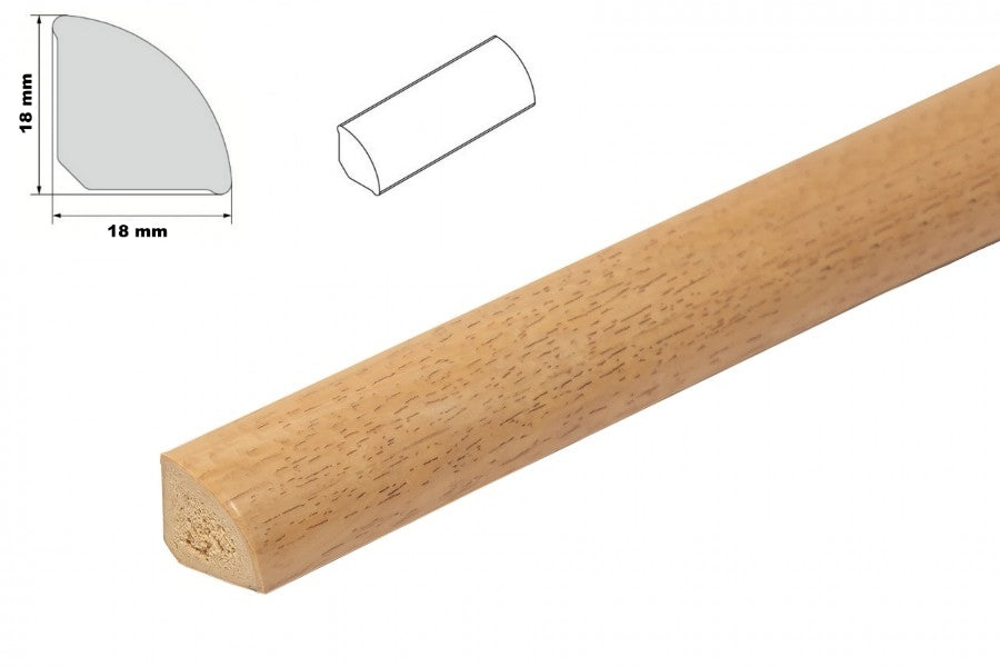 uPVC 18mm quadrant trim - beech