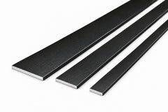 black aluminium flat bar strip brushed black 2mm 1m