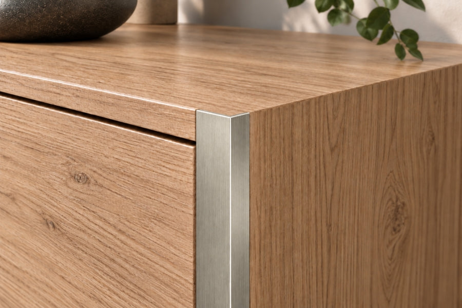 grey aluminium angle trim sizes 5x5 to 30x30 mm side by side