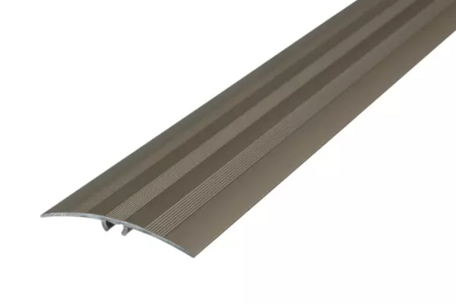 Self adhesive aluminium door threshold strip 47mm x 930mm champagne anodised