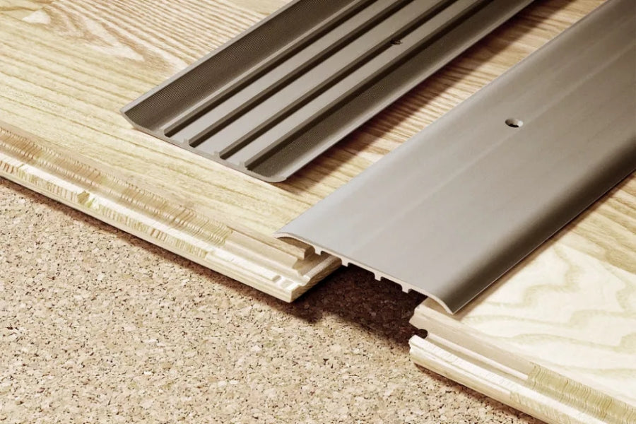Aluminium door threshold strip 80mm champagne  anodised