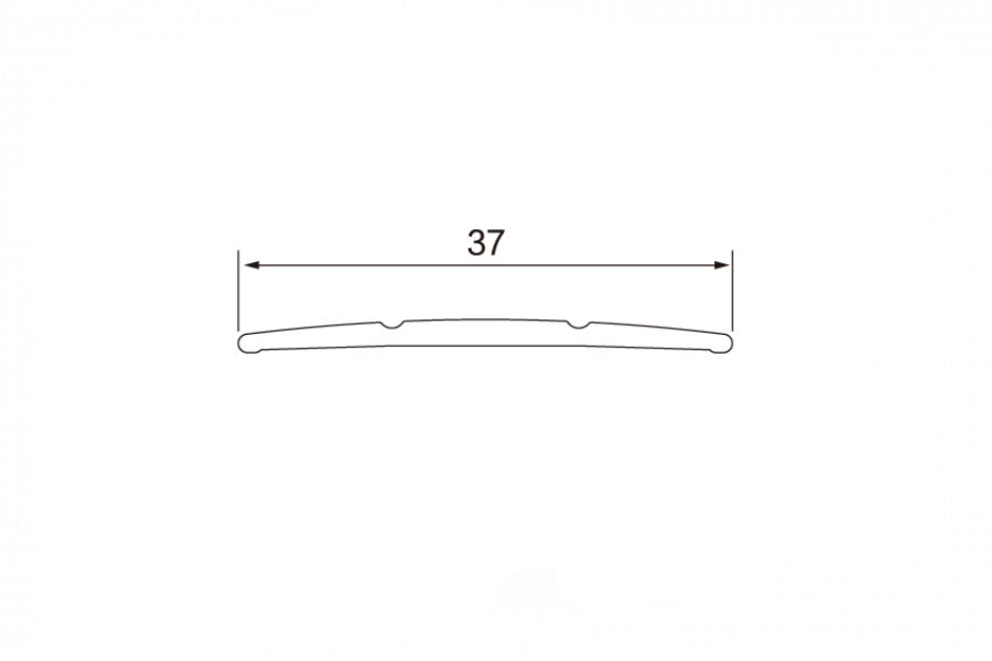 silver anodised aluminium doorway threshold bar 37mm