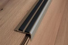 1 m aluminium stair nosing champagne finish