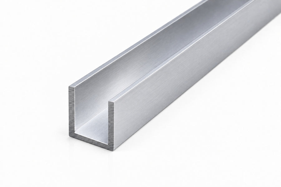 aluminium u channel cut and mitred at 45 degrees
