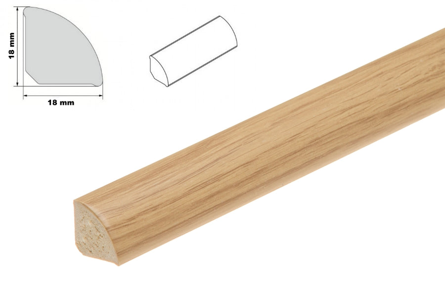uPVC 18mm quadrant trim - classic oak