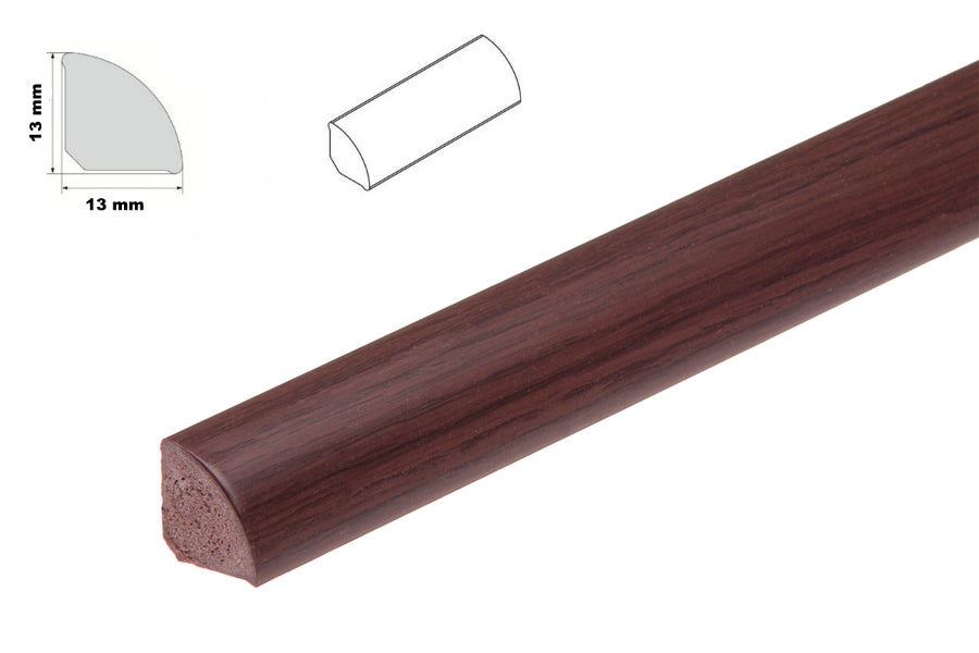 uPVC 13mm quadrant trim –dark mahogany