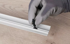 Aluminium door threshold strip dowels installation 930 mm